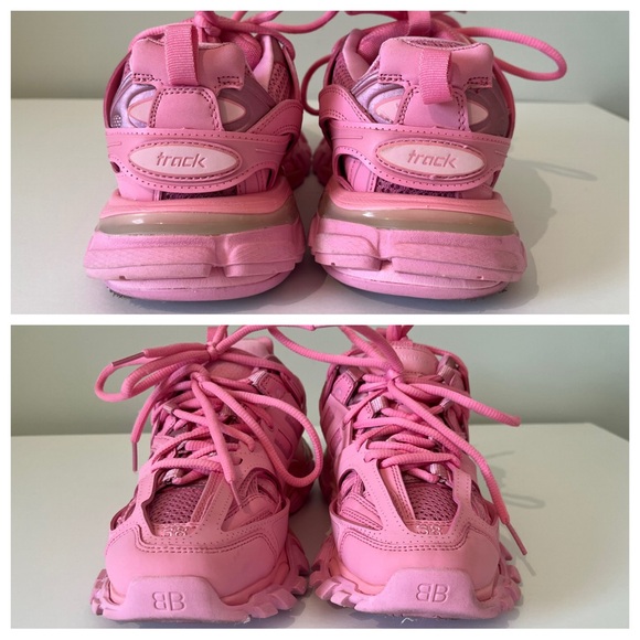 LIKE NEW Balenciaga Track Trainer Sneaker Bubblegum Pink Running Sneakers 38 8 - Picture 8 of 17